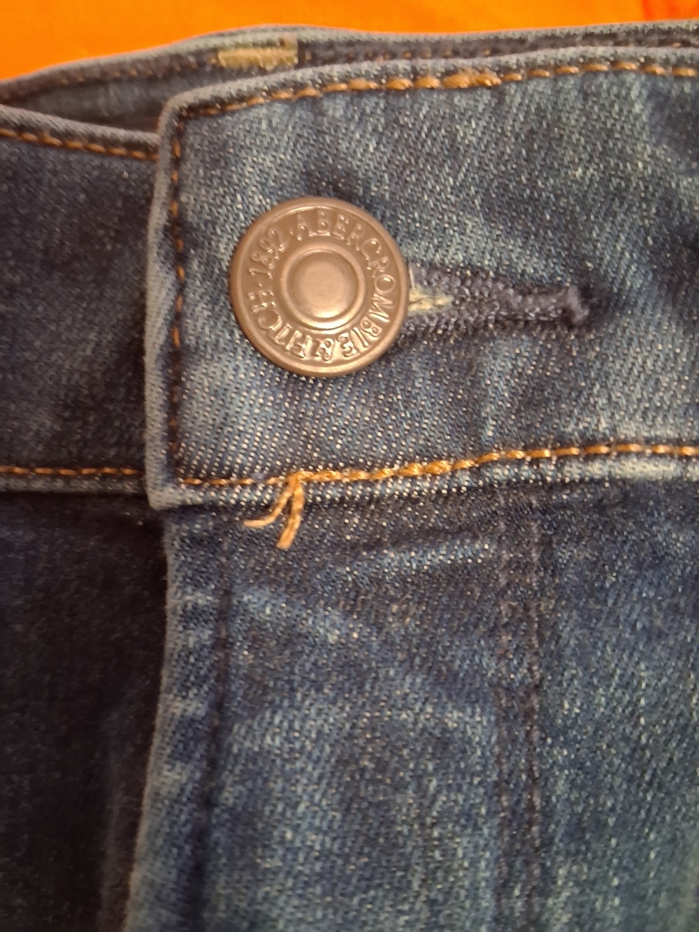Abercrombie & Fitch Simone High Rise Super Skinny 26/ 2r Blue Distressed Jeans - Picture 7 of 9